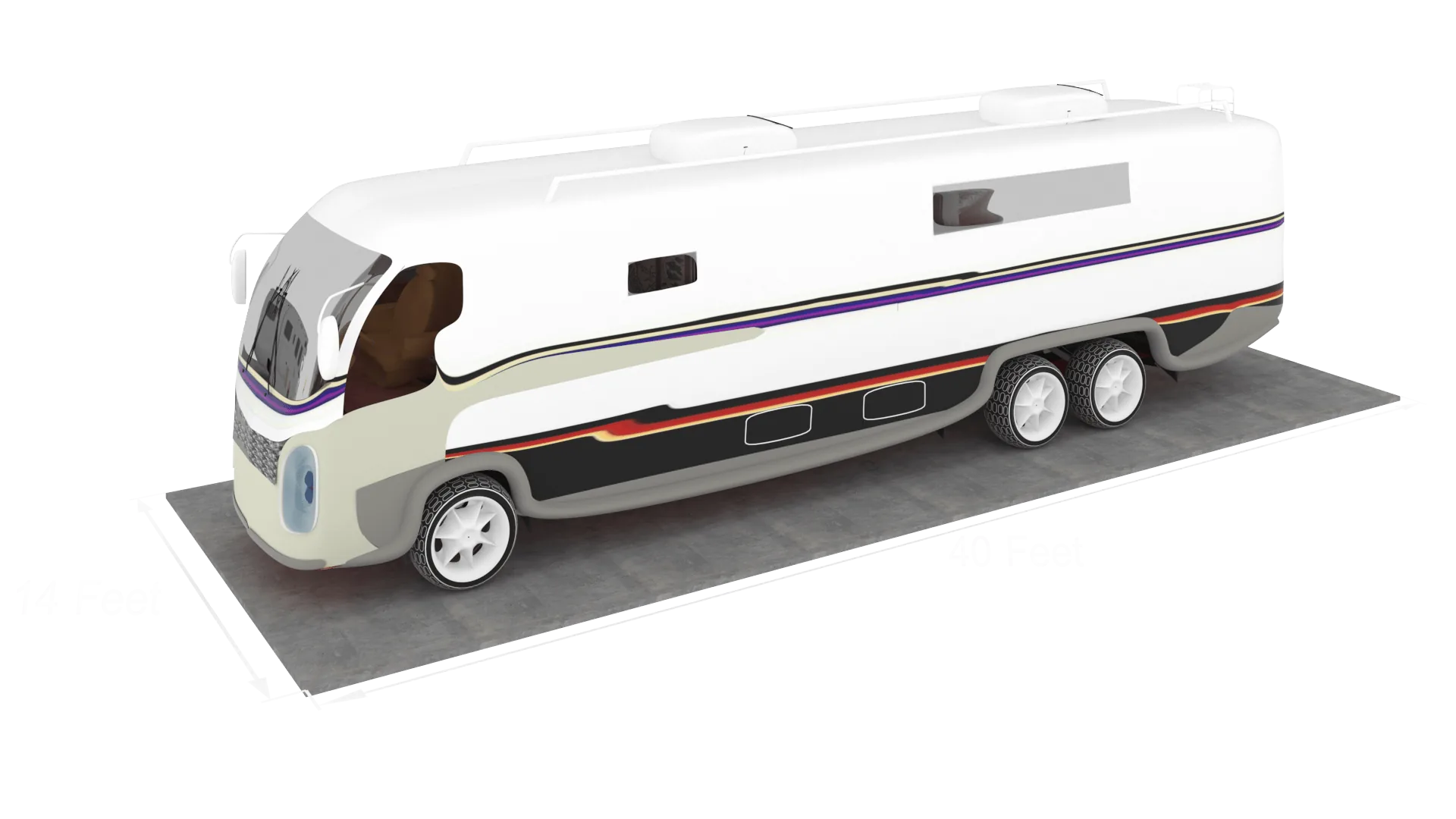 10'x45' outdoor parking space for a large RV or long trailer in Seguin, TX
